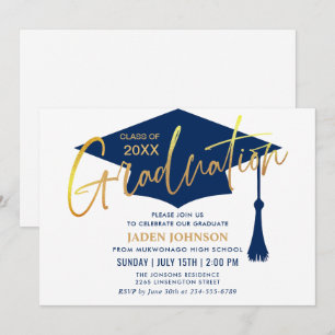 Invitation Parti Moderne Simple Grad Grad Graduation