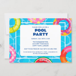 INVITATION PARTI PISCINE PERSONNALISABLE
