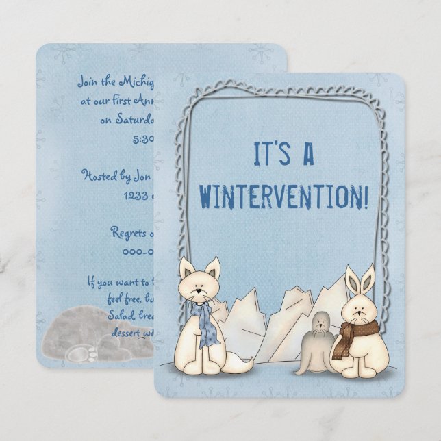 Invitation Parti politique Wintervention (Devant / Derrière)