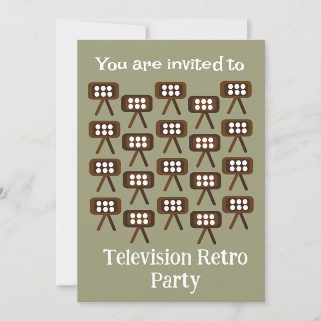 Invitation Parti rétro de la télévision (Devant)