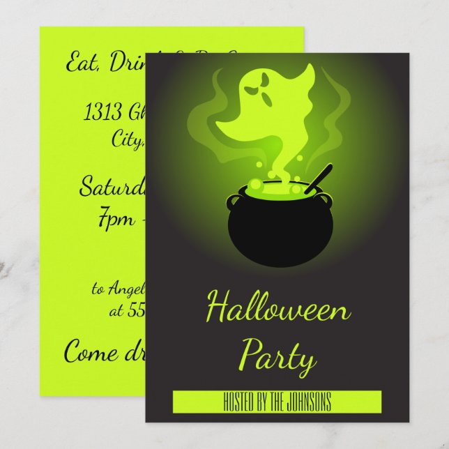 Invitation Parti Spooktaculaire (Devant / Derrière)