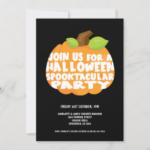 Invitation Parti Spooktaculaire du Citrouille d'Halloween
