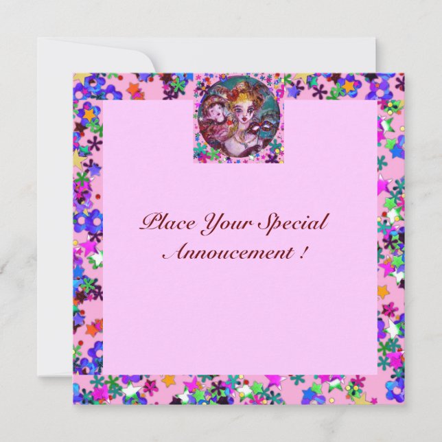 INVITATION PARTI VALENTINE VÉNITIEN DE MASQUÉRADE (Devant)