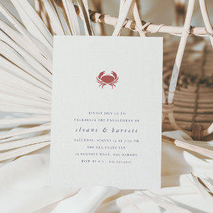 Invitation Partie classique d'engagement de crabe nautique