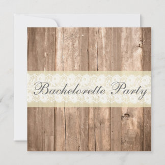 Invitation Partie crème rustique chic minable de Bachelorette