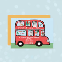 Partie d'anniversaire conjointe de l'autobus Doubl