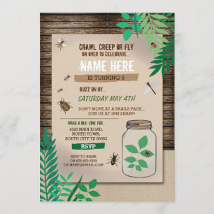 INVITATION PARTIE D'ANNIVERSAIRE DE ENFANT DE CHASSE AU
