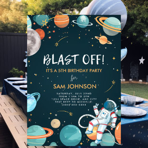 Invitation Partie d'anniversaire de l'espace extra-atmosphéri