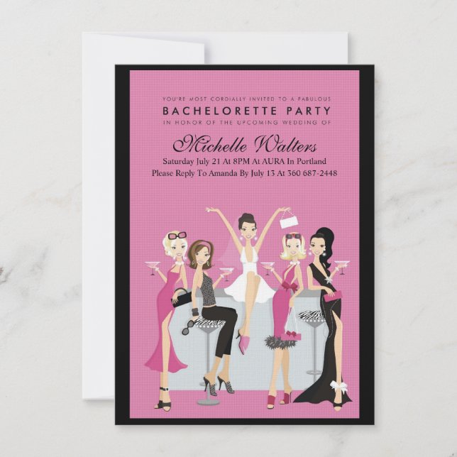 Invitation Partie de Bachelorette (Devant)