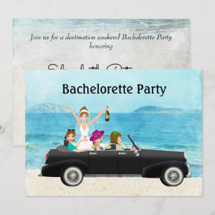 Invitation Partie de Bachelorette de mariage de plage de