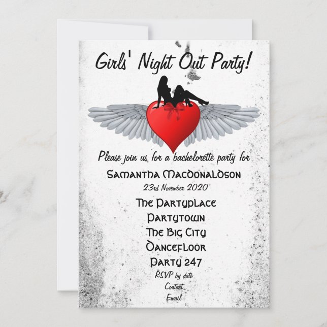 Invitation Partie de bachelorette de rockabilly (Devant)