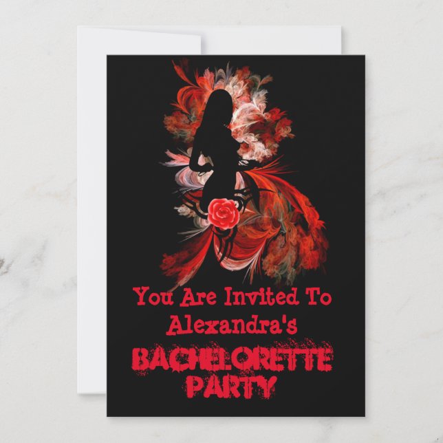 Invitation Partie de bachelorette personnalisée par adulte (Devant)