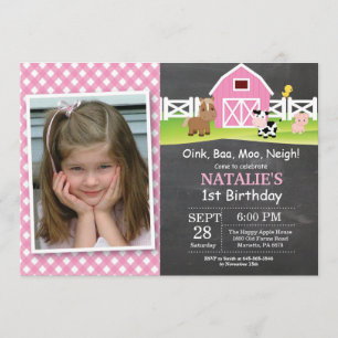 Invitation Partie de basse-cour d'invitation d'anniversaire