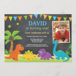 Invitation Partie de Dino d'invitation d'anniversaire de