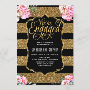 Invitation Partie de fiançailles florale de parties