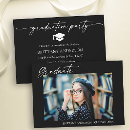 Invitation Partie de graduation de script d'encre de calligra