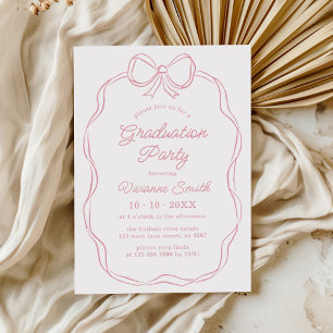 Invitation Partie de graduation du ruban lunaire