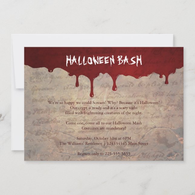 Invitation Partie de Halloween (Devant)