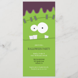 Invitation Partie de Halloween de visage de monstre de