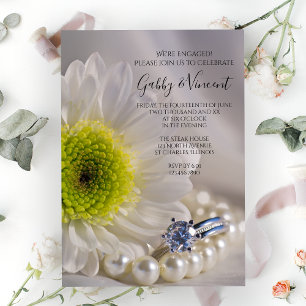 Invitation Partie de l'engagement de la marguerite blanche et