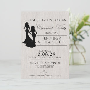 Invitation Partie de l'engagement des épouses