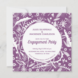 Invitation Partie de l'engagement pour le feuillage pourpre b