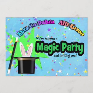Invitation Partie de magie d'enfants
