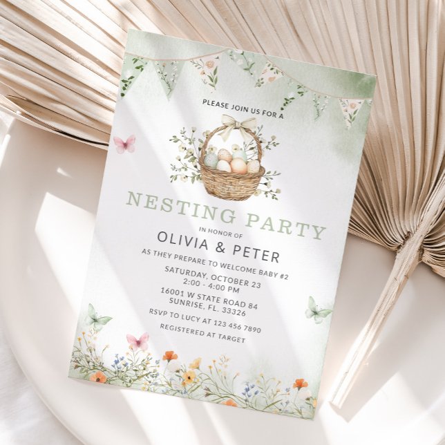 Invitation Partie de nidification Préparer le Baby shower de  (Créateur téléchargé)