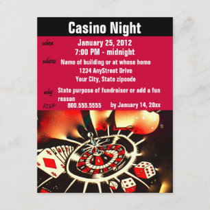 Invitation Partie de nuit de tisonnier de casino