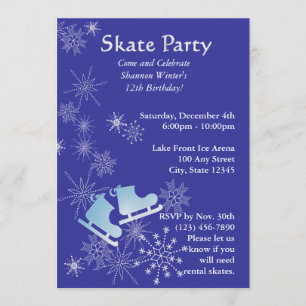 Invitation Partie de patinage sur glace