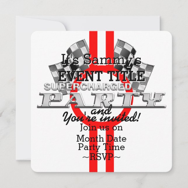 Invitation Partie de performance surchargée personnalisée (Devant)