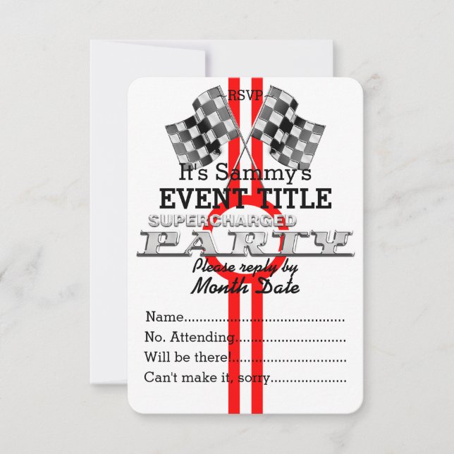 Invitation Partie de performance surchargée personnalisée (Devant)