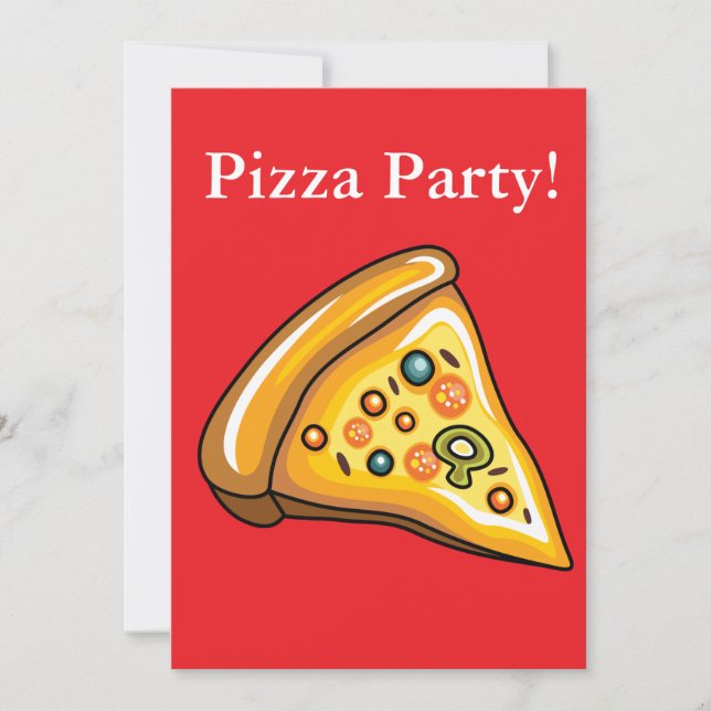 Invitation Partie de pizza (Devant)