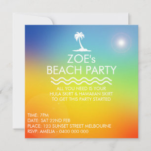 INVITATION PARTIE DE PLAGE