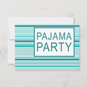 Invitation partie de pyjama rayée