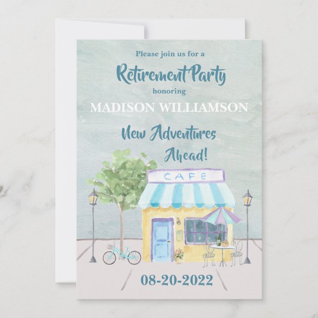 Invitation Partie de retraite du thème Voyage (Devant)