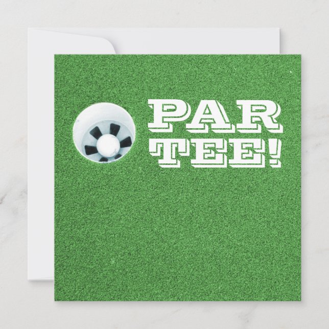 Invitation Partie de retraite - thème de golf - PAR-TEE ! (Devant)