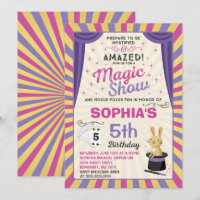 Partie de spectacle de magie d'invitation