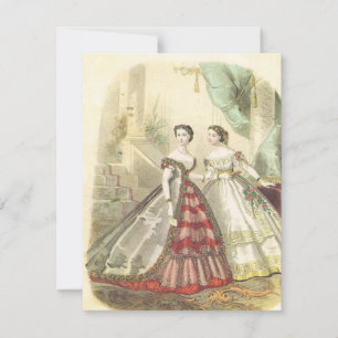 Invitation Partie de thé pour femmes V2 des années 1860 vinta