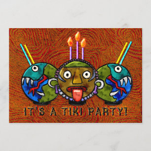 Invitation Partie de Tiki (invitation 2-Sided)