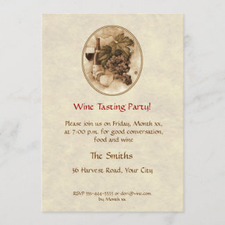 Invitation Partie d'échantillon de vin