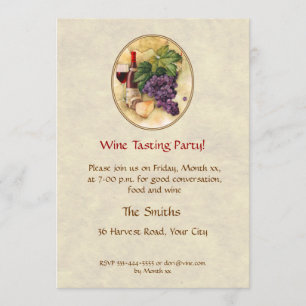 Invitation Partie d'échantillon de vin