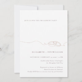 Invitation Partie d'engagement à l'anneau de Mariage simple m
