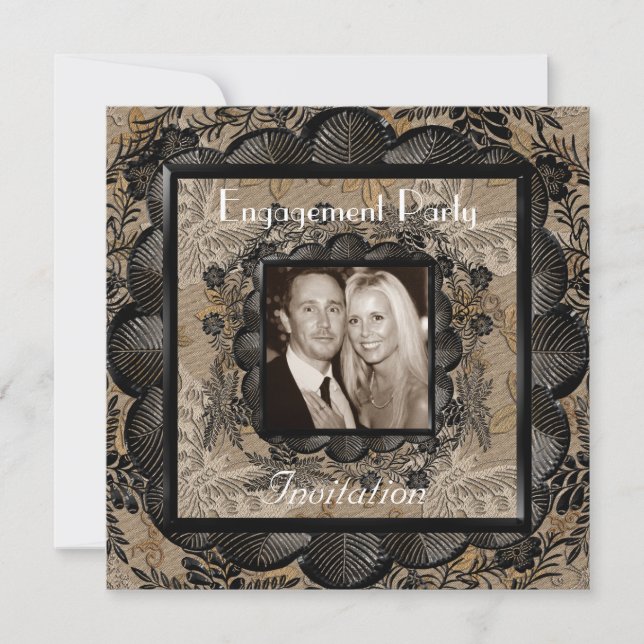 Invitation Partie d'engagement Black Brown dentell (Devant)