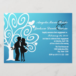 Invitation Partie d'engagement de deux silhouettes