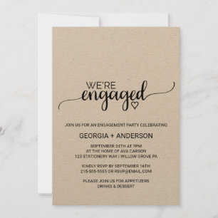 Invitation Partie d'engagement de Kraft simple