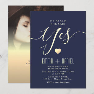 Invitation Partie d'engagement de la Marine Blue Gold