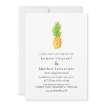 Partie d'engagement de l'ananas aquarelle