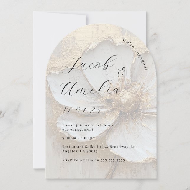 Invitation Partie d'engagement de l'Arche d'or moderne (Devant)
