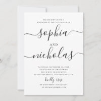 Partie d'engagement de script simple en noir et bl